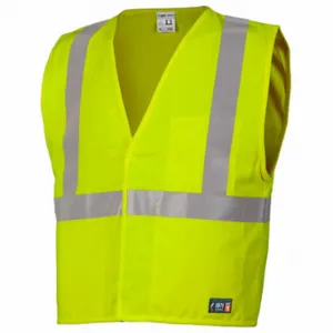 KISHIGO F442-5X LIME FR MESH VEST, ANSI Class 2, U, 5XL, Lime, Solid Modacrylic, Hook-and-Loop, Single, 2 | CR7EEE 798JW6