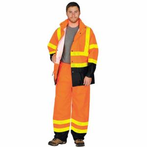 KISHIGO RW101-2X-3X Rainsuit, Ansi Class 3, U, Polyester/Polyurethane, Zipper, 6 Pockets | CR7EGG 9UKT9