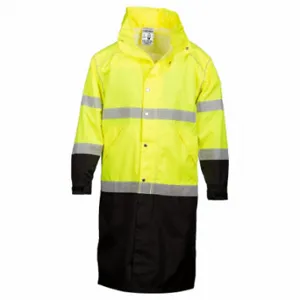 KISHIGO RWJ108-S-M Lime Hi-vis Long Rain Jacket | CR7EFH 806GP6