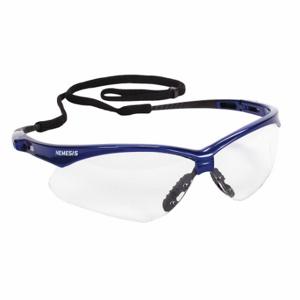 KLEENGUARD 47384 Safety Glasses, Anti-Fog, Wraparound Frame, Half-Frame, Blue, Blue, M Eyewear Size | CR7EMT 475P03