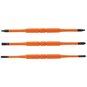 KLEIN TOOLS 13157 Screwdriver Blade, Insulated, Double End, 3 Pack | CE4XKJ 13157-8