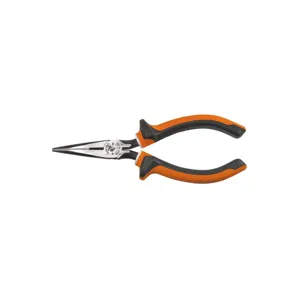 KLEIN TOOLS 2036EINS Long Nose Side Cutter Pliers, 6 Inch Slim Insulated | CE4VYN 71048-3