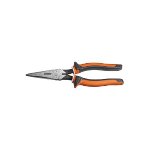 KLEIN TOOLS 2038EINS Long Nose Side Cutter Pliers, 8 Inch Slim Insulated | CE4VYQ 71047-6