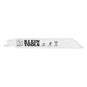 KLEIN TOOLS 31727 Reciprocating Saw Blades, 14 TPI, 6 Inch Size, 5 Pack | CE4XAB 69104-1