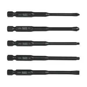 KLEIN TOOLS 32234 Power Driver Set, Assorted Bits, 3-1/2 Inch Size | CE4WKK 32234-1