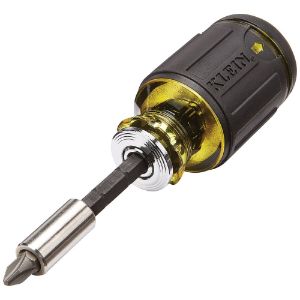 KLEIN TOOLS 32308 Multi-Bit Adjustable Length Screwdriver, 8 In 1, 1 To 2.75 Inch Shank Length | CF3QPD 32308-9