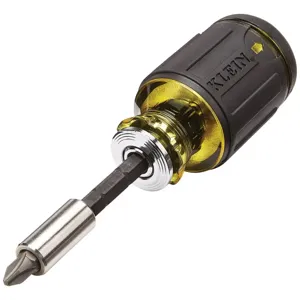 KLEIN TOOLS 32308 Multi-Bit Adjustable Length Screwdriver, 8 In 1, 1 To 2.75 Inch Shank Length | CF3QPD 32308-9