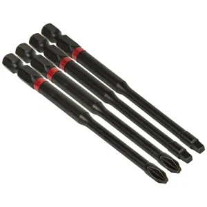 KLEIN TOOLS 32795 Impact Power Bit, Assorted, 4 Pack | CE4XHF 32795-7