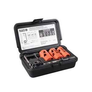 KLEIN TOOLS 32905 Electrician Hole Saw Kit, With Arbor 3 Piece | CE4XAP 69113-3