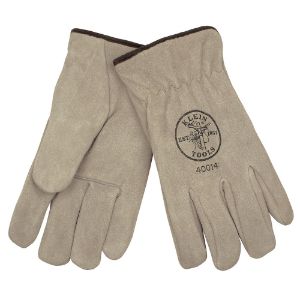 KLEIN TOOLS 40014 Cowhide Lined Driver Glove, Large | CE4YEW 60114-9