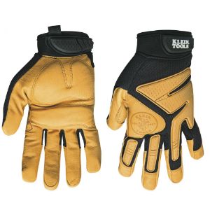 KLEIN TOOLS 40220 Leather Gloves, Medium | CE4WFT 40220-3