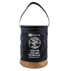 KLEIN TOOLS 5104FR Flame-Resistant Canvas Bucket | CE4WUB 61003-5