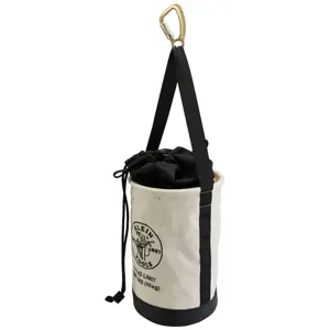 KLEIN TOOLS 5114DSC Canvas Bucket, Drawstring Close, 12 Inch Diameter, 17 Inch Overall Height | CF3QPV 55486-5