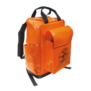 KLEIN TOOLS 5185ORA Tool Bag Backpack, 18 Inch Size, Orange | CE4VZC 62137-6