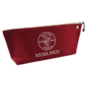 KLEIN TOOLS 5539LRED Zipper Canvas Bag, Large, Red | CE4XKC 55928-0