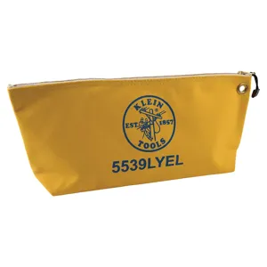 KLEIN TOOLS 5539LYEL Zipper Canvas Bag, Large, Yellow | CE4XKD 55929-7