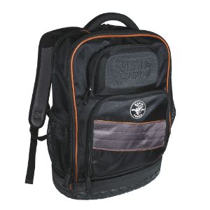 KLEIN TOOLS 55439BPTB Laptop-Rucksack/Werkzeugtasche, 25 Taschen, schwarzes Polyester | CE4WLM 55439-1