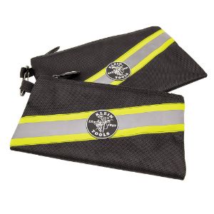 KLEIN TOOLS 55599 High Visibility Zipper Bag, 2 Pack | CE4WUQ 55599-2