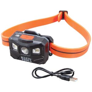 KLEIN TOOLS 56064 Rechargeable Headlamp, Silicone Strap, 400 Max. Lumens, LED Bulb, ABS | CF3QQX 56064-4
