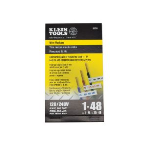 KLEIN TOOLS 56251 Wire Marker Book, 120/240V, 3 Phase | CE4WYB 56251-8