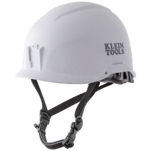 KLEIN TOOLS 60145 Safety Helmet, Non-Vented, Class E, 6.5 To 8 Size, ABS, White | CF3QRL 60145-3