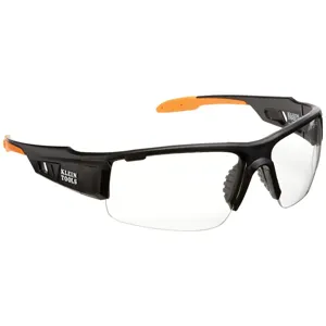 KLEIN TOOLS 60161 Safety Glass, Semi Frame, Clear Lens, Polycarbonate Lens | CF3QRV 60161-3