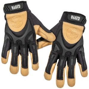 KLEIN TOOLS 60188 Leather Gloves, Large | CF3QTN 60188-0