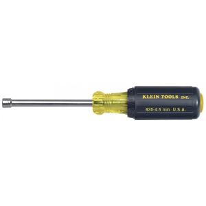 KLEIN TOOLS 63045MM Cushion Grip Nut Driver, Shaft Length 3 Inch, Driver Size 4.5 mm | CE4YMW
