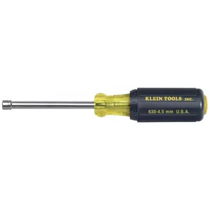 KLEIN TOOLS 63045MM Cushion Grip Nut Driver, Shaft Length 3 Inch, Driver Size 4.5 mm | CE4YMW