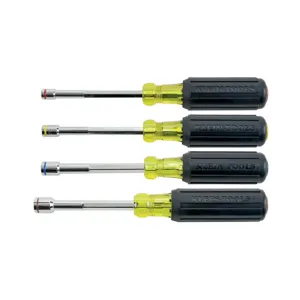 KLEIN TOOLS 6354 Magnetic Nut Driver Set, Heavy Duty, 4 Piece | CE4WRL