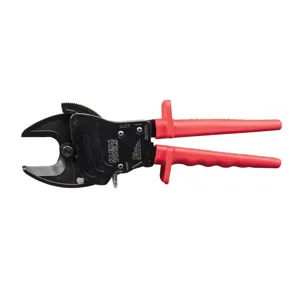 KLEIN TOOLS 63711 Open Jaw Ratcheting Cable Cutter, Length 11.5 Inch | CE4WEQ 63711-7