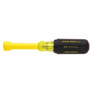KLEIN TOOLS 640-7/16 7/16 Inch Coated Hollow-Shank Nut Driver | CR7EUK 40Z132