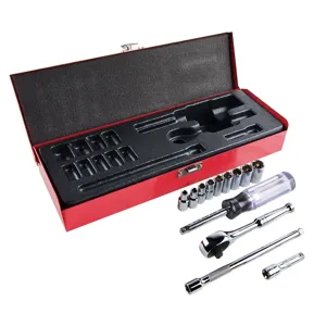 KLEIN TOOLS 65500 Socket Wrench Kit, Drive Size 1/4 Inch, 13 Pack | CE4YXY 65500-5