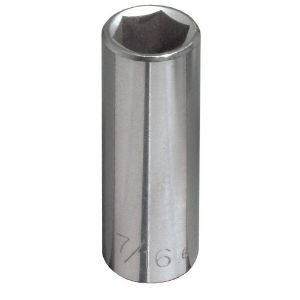 KLEIN TOOLS 65613 Socket, 6 Point, 11/32 Inch Socket Size, 1/4 Inch Drive Size | CF3QWC 65613-2