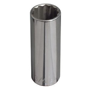 KLEIN TOOLS 65829 Deep 12-Point Socket, Drive Size 1/2 Inch, Socket Size 3/4 Inch | CE4YWX 65829-7