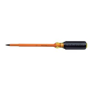 KLEIN TOOLS 6617INS Insulated Screwdriver, #1 Square, Shank Length 7 Inch | CE4WFB