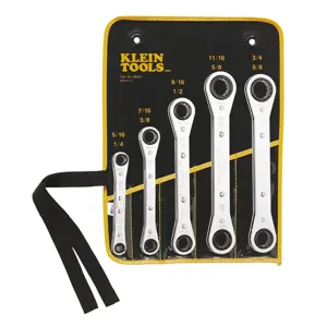 KLEIN TOOLS 68221 Ratcheting Box Wrench Set, 5 Piece | CE4VUK 68221-6