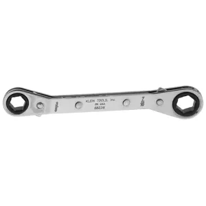 KLEIN TOOLS 68236 Reversible Ratcheting Box Wrench, Size 3/8 x 7/16 Inch | CE4YXL 68236-0