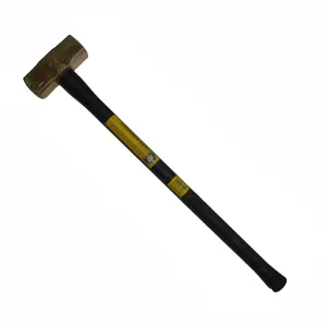 KLEIN TOOLS 7HBRFRH14 Sledge Hammer, Rubber Handle, Head Weight 14 Lbs, Brass | CE4YKE 46968-8