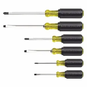 KLEIN TOOLS 85074 Screwdriver Kit, Type Slotted And Phillips, 6 Pack | CE4ZCZ 85074-5