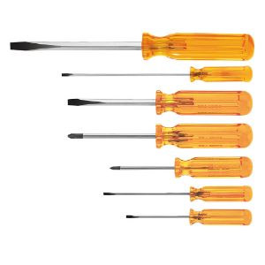 KLEIN TOOLS 85276 Screwdriver Kit, Type Slotted And Phillips Bull, 7 Pack | CE4ZCT 85276-3