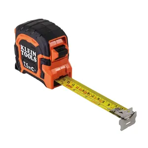 KLEIN TOOLS 86375 Tape Measure, 7.5m Tape Length, Magnetic Double Hook | CE4WUE