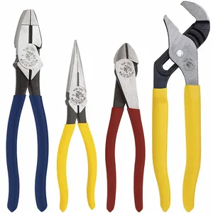 KLEIN TOOLS 94506 Plier Set, Dipped Handle, Steel, 4 Pieces | CF3QXY 94506-9 / 45PZ51