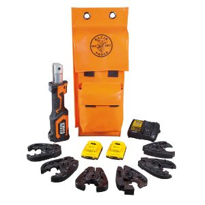 KLEIN TOOLS BAT207T14 Crimper Kit, Battery Operated, 2 Ah | CE4WYT