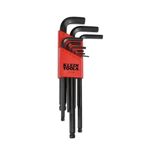 KLEIN TOOLS BLMK10 L-Style Ball End Hex Key Caddy Kit, 9 Pack | CE4XXM 33206-7