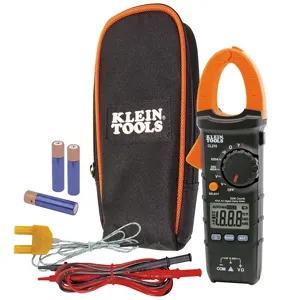 KLEIN TOOLS CL210 Clamp Meter, Digital AC Auto-Ranging Tester, With Thermocouple Probe, 400A | CE4WPT