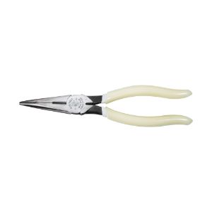 KLEIN TOOLS D2038GLW Pliers, Long Nose Side-Cutters, High Visibilty, 8 Inch Size | CE4WKG