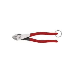 KLEIN TOOLS D2288TT Diagonal Cutting Plier, High Leverage, Tie Ring, 8 Inch Length | CE4WTR