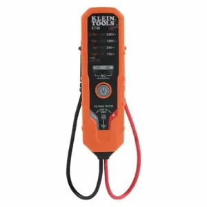 KLEIN TOOLS ET40 Electronic AC/DC Voltage Tester, 12 - 240 VAC, 1.5 - 24 VDC | CE4XDK 69183-6