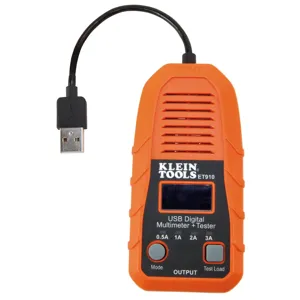 KLEIN TOOLS ET910 USB Digital Meter and Tester, USB A | CE4XBU 69139-3